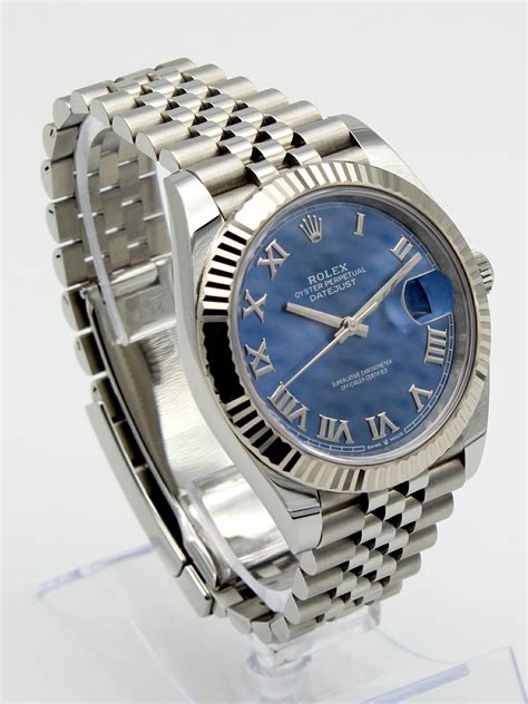 blu rolex datejust numeri romani|rolex datejust roman numerals.